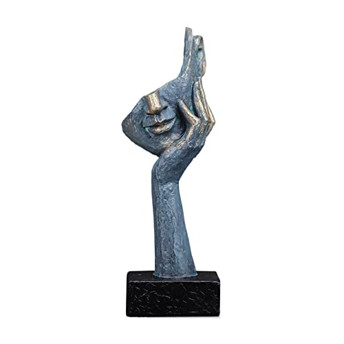 VNSMM die Statue Skulptur Harz Denker Figur Gesicht Statue Bücherregal Zimmer Dekoration Zubehör Skulptur Deko(G)