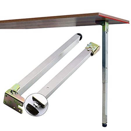 YHBZ Klappbare Möbelbeine/Möbelfüße,Einziehbare Tischbeine,Stehtischhalterungen aus Metall,Möbelstützfuß,DIY-Hardware-Zubehör,Verstellbare Höhe (1 Stück),90cm/35in