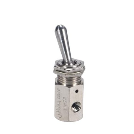 GFGWXMQB Auslassventilposition 2-Wege-EIN/Aus-Kippschalter mit M5-Gewinde TV-3S 2 pneumatische mechanische Luftventile mit Zubehör(No Fittings)