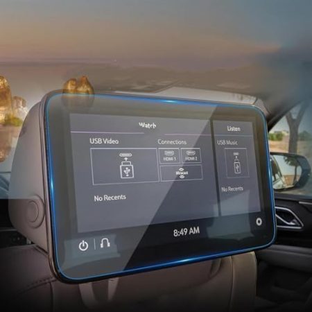 Auto Navi Folie Zubehör Screen Protector Für GMC Für YUKON 2023 Carplay Gehärtetem Glas Schutz Film Multimedia Bildschirmschoner Auto Aufkleber Fahrzeug Zubehör (Size : TV BLUE)