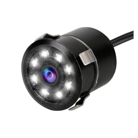 Auto-Rückfahrkamera 12V Auto Rückfahrkamera Einparkhilfe für PDC Backup Nachtsicht 8LED 170° Weitwinkelüberwachung Zubehör Auto-Rückfahrkamera