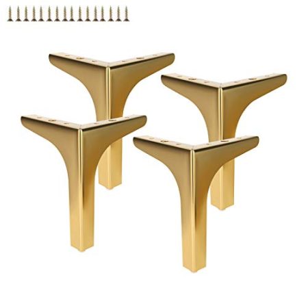 Wowdawn Leichte Luxuriöse Dreizackige Metall-Sofabeine, TV-Schrankbeine, Couchtischbeine, Möbelbeine, Hardware-Zubehör, Dickes Material, Dreifarbig Optional, Super Tragend