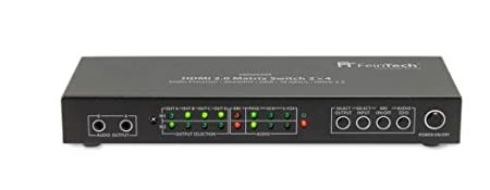 FeinTech VMS02400 HDMI 2.0 Matrix Switch Splitter 2 Eingänge 4 Ausgänge Audio Extractor 4K 60Hz HDR