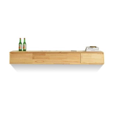 Wandmontage TV Schrank - Schwimmender Tv Schrank - Tv Lowboard Hängend - Schwimmender TV-Ständer Aus Massivem Holz, Modernes TV-Lowboard, Wandmontierte Medienkonsole Im Entertainment-Center ( Color :