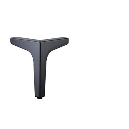 VISAML 4-teilige Möbelbeine aus Metall, for Sofa/TV-Schrank/Couchtisch/Badezimmerschrank, Möbel, Ersatz for Stützfüße, Zubehör (Color : Black 10CM)