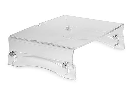 BakkerElkhuizen Q-riser 110 Monitorständer, verstellbar, Traglast bis zu 10kg, transparentes Design