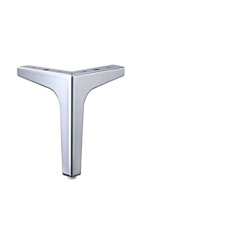 VISAML 4-teilige Möbelbeine aus Metall, for Sofa/TV-Schrank/Couchtisch/Badezimmerschrank, Möbel, Ersatz for Stützfüße, Zubehör (Color : Chrome 10CM)