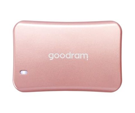 goodram - Externes SSD - HX200 - USB Type C + A - Hochgeschwindigkeits-USB 3.2 Gen. 2-Schnittstelle - für PCs, Laptops, Smartphones, TV-Geräte und Konsolen - 500 GB - Rose Gold