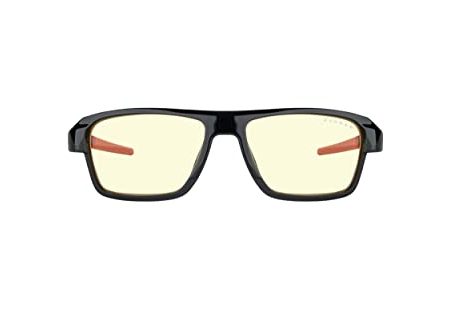 Gunnar Gaming- und Computerbrille - Lightning Bolt, Onyx, Amber Linsen - Blaulichtfilter Brille, Premium Blaufilter, UV-Schutz,