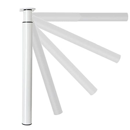 YHBZ Klappbare Tischbeine, Versenkbare Möbelfüße,Quadratischer Stützfuß, Tischhalterungen Aus Metall, DIY-Hardware-Zubehör,White