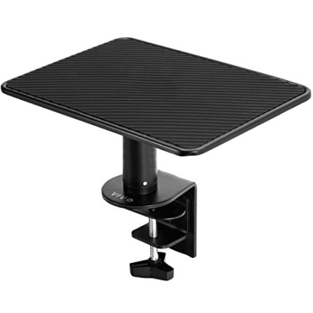 VIVO STAND-V000SCB Universal-Höhenverstellbarer, ergonomischer Computer-Monitor- und Laptop-Erhöhung, Tischständer, C-Klemm-Design, schwarz, STAND-V000SCB
