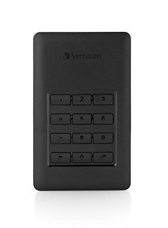 Verbatim Store ‘n’ Go Secure Portable, 1 TB, Schwarz, Externe Festplatte mit Code-Zugang, USB 3.1 GEN 1, Festplatte extern, für Windows & MacOSX, tragbare Festplatte, USB Festplatte