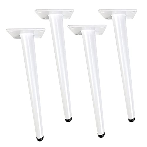 4 Stück Ersatz Möbelfüße,Weiße Möbelfüsse Konisch Schräg Möbelbeine Metall Füße,Küchenfüße Sofafuß Schrankbeine TV Schreibtisch Couchtisch Füße,Eisen Möbel Zubehör (60cm/23.6inch)