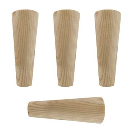 WYRMB Massivholz-Möbelbeine, konische Sofabeine, Couchtischbeine, DIY-Ersatzbeine für Bücherregal/Schrank/Couch/TV-Schrank/Nachttisch, mit Zubehör, 4er-Set (15,5 cm/6,1 Zoll)