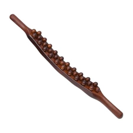 Gogogmee Holz-massagestab Mit Mehreren Perlen, Körpermassagestab, Akupunkturpunkt-massagestab, Tragbarer Akupunkt-massagestab Aus Holz