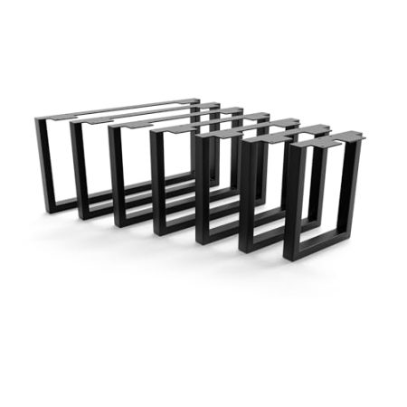 HEVVA 25 cm hohe Möbelfüße 20/25/30/35/40/45/50 cm | Graz | Möbelbeine, Schrankfüße, Sockelfuß für Schrank, Couch, Sofa, Bett oder Sideboard | (2er Set - Schwarz, 35 cm)