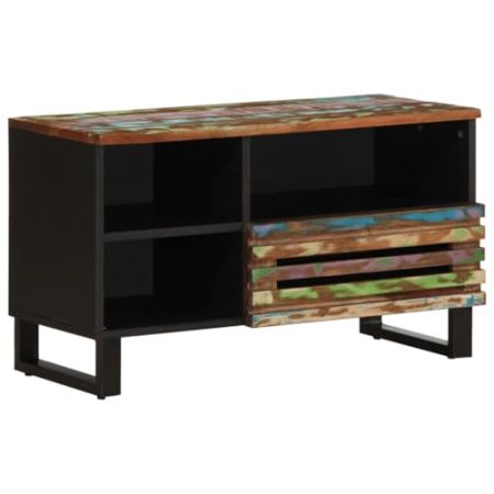 AJJHUUKI Schränke & Aufbewahrung-Media Aufbewahrungsschränke & Racks-TV-Schrank 80x34x46 cm Massivholz Akazie