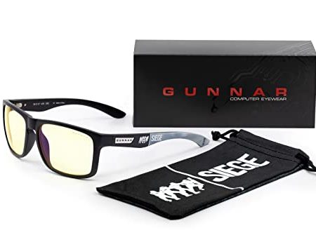 Gunnar Gaming- und Computerbrille Intercept -6 Siege Edition - 65% Blaulicht-Filter, 100% UV-Schutz - Augenschonende Blaulicht-Brille - Premium - Reduziert Augenbelastung,