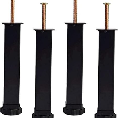 4 Stück verstellbare Möbelbeine, robuste, verstellbare Schrankfußbeine, Bettbeine, Stützfüße, verstellbares Bettrahmen-Zubehör, für Tatami-Bettrahmen, Feste Stützfüße
