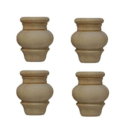 Generisch Stück Möbelbeine aus Massivholz, Sofabeine aus Holz, runde Möbelfüße, Ersatzbeine für Couch, Bett, Sessel, Schrank, Couchtisch, TV-Schrank, mit Zubehör (10 cm, Holz)