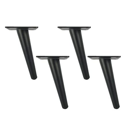 ZJYWMM 4 Stück Tischbeine Möbelbeine Sofabeine Metall Schrankbeine Moderne Kegel Möbelbeine Möbelbeschläge Zubehör für TV Schrank Stuhl Sofa Theke (65cm/26.0in,Inclined Cone)