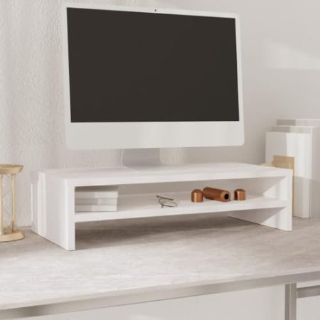 XGWKCNV Furniture Select Monitorständer Weiß 50x24x13cm Massivholz Kiefer