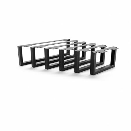 HEVVA 15 cm hohe Möbelfüße 20/25/30/35/40/45/50 cm | Graz | Möbelbeine, Schrankfüße, Sockelfuß für Schrank, Couch, Sofa, Bett oder Sideboard | (45 cm, 2er Set - Schwarz/Black)