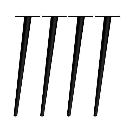 4MöBelfüße,MöBelbeine MetallmöBelstüTzbeine Sofabeine Schrankbeine Tischbeine Bettbeine Als Ersatzbeine, Eisenwaren Möbel-Zubehör, schwarz(72cm)