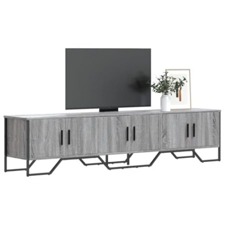 AJJHUUKI Entertainment Centers & TV Stands-TV Schrank Grau Sonoma 180x34x41 cm Holzwerkstoff