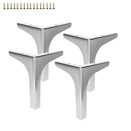 Wowdawn Leichte Luxuriöse Dreizackige Metall-Sofabeine, TV-Schrankbeine, Couchtischbeine, Möbelbeine, Hardware-Zubehör, Dickes Material, Dreifarbig Optional, Super Tragend