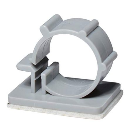 Gtagain Kunststoff Selbstklebend Kabelclip Rohrschellen - 5pcs Handwerkzeuge Einstellbar Netzwerk Drahtclips Organizer Management Wand Schnalle Halteklammer 16-18mm