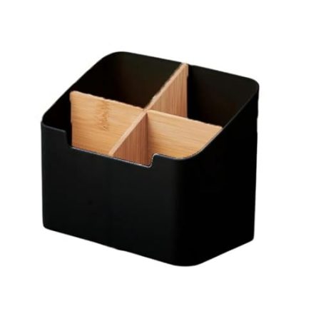Zwfjcmsa Multifunktionale Aufbewahrungsbox, Organizer für TV- und Klimaanlagenfernbedienungen, Praktische Taschentuchbox, Aufbewahrung Von Kosmetika für Zuhause, Schwarz