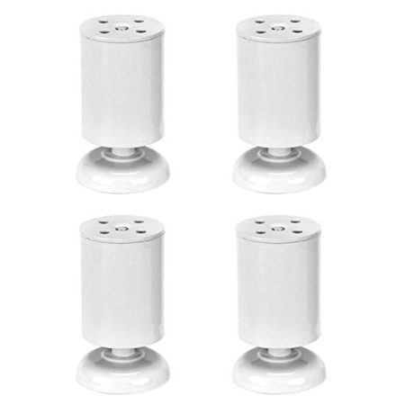 XBCDX Möbelbeine Verstellbare Kabinettfüße Metall Eisen Möbelfüße mit Gummipolster Bettbeine Sofafüße Couchtischbeine Badezimmer TV Bett Stützbeine Hardware Halterung Zubehör 4 Stück