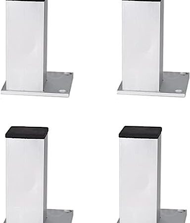 4 Stück Möbelbeine aus Aluminiumlegierung, Sofafüße, Metallbeine, Schrankbeine, quadratische Möbelfüße/TV-Schrank (Größe: 30 cm)