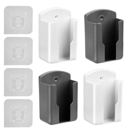 4 Stück Fernbedienungshalter, Fernbedienungshalter Wand, Multifunktion Fernbedienungshalterung Wand, Aufbewahrungsbox Wandhalterung TV-fernbedienungen, Geeignet für Klimaanlage, Zuhause, Büro, Schule