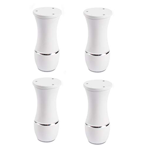 XCHSXYL Tischbeine - Tischschrankfüße - Moderne Sofabeine - Massives Kupfermaterial, Starke Tragfähigkeit, Verwendet für Fernsehschrank, Couchtisch, Bettstuhl (Set mit 4 Beinen),Weiß,15cm/5.91in