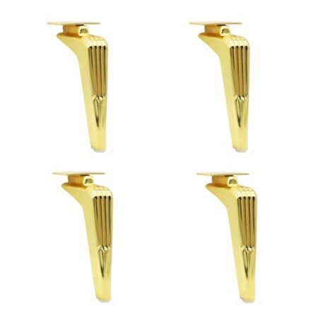 AEGCAOJH Möbelbeine aus Metall, 4er-Set, Ersatzfüße für Schränke, Couchtische, TV-Ständer und Badezimmerschränke, 8 Zoll, goldene Schrankstützbeine, Hardware-Zubehör