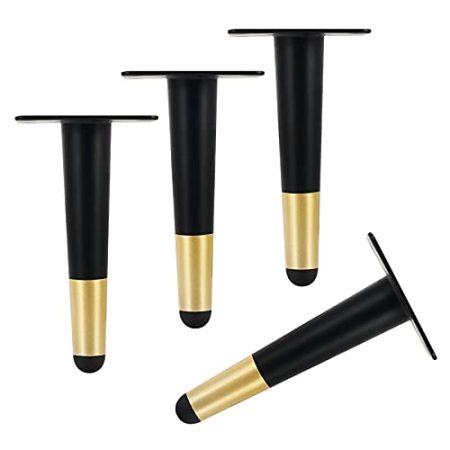 WWERTYY Modernes, schweres Möbelbein-Set aus Metall mit Schutzfüßen und Schrauben, 15 cm (5,9 Zoll) Höhe, DIY-Tisch, Schreibtisch, Schrank, Sofa, Couchtisch, Bettbeine