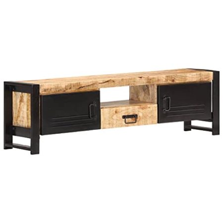 INLIFE TV-Schrank 140x30x40 cm Raues Mangoholz