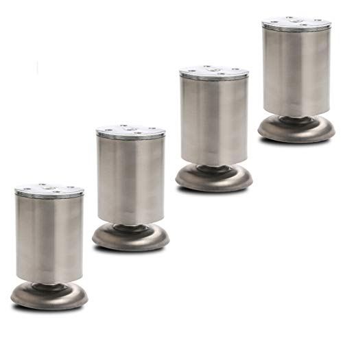 4 x Möbelbeine aus Metall, höhenverstellbar, TV-Schreibtisch, Tisch, Schrank, Esstisch, Bett, Stützfüße, Ersatzbeine, in Heimwerkerwerkzeugen, Zubehör, Schrauben (B190 mm)