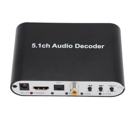 5.1-Kanal-Stereo-DTS-AC3-Audio-Decoder, Bluetooth 5.0 5.1-Kanal-Digital-Sound-Decoder, mit FL/SR SL/SR CEN/SW-Ausgangsports (EU-Stecker)