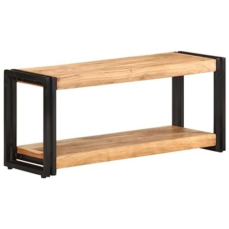 AJJHUUKI Outdoor-Möbel-TV-Schrank 90x30x40 cm Massivholz Akazienholz-Möbel