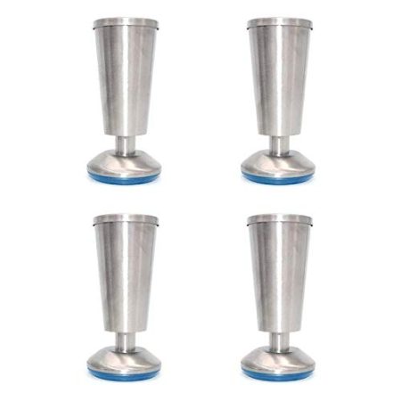 XBSXP 4 Stück höhenverstellbare Möbelbeine, Moderne Sofa Beine Möbelfüße Zubehör Tisch Aufsatzschrank Sofa Metallbeine Bett Schreibtischmöbel Füße Edelstahl