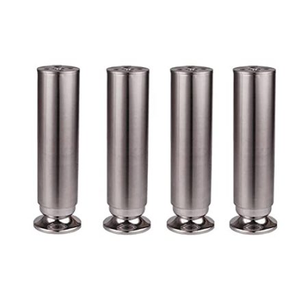 WSZGR 4 Stück Möbelfüße Möbelbeine, Edelstahl Schrankfüße, Tischfuß runde Sofa Füße, Fuß des Bettes, DIY-Ersatzfuß-Hardware-Zubehör(Size:30cm)