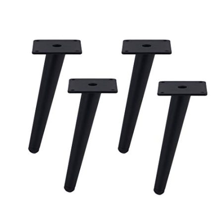 JIAOLUN123 4 Möbelfüße Möbelbeine kippenTischbeine aus Metall Stützfüße Sofa Füße Kabinettfüße Möbelfüße ersetzen Möbel Zubehör,schwarzes(72cm/28.3in)