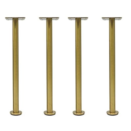 XHALERY 4 Stück Möbelbeine, Moderne Metall-Sofabeine, Möbeltischbeine, TV-Schrank, Fuß, Sofabein, Hardware, Schrankfüße, gerade Beine (23 cm/9,05 Zoll, Gold)