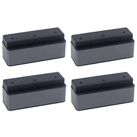4 Teile/Satz Möbel Sofa Beine, for Couchtisch TV Schrank Bett Stützfüße Kunststoff Möbel Zubehör (Color : Black 4Pcs)