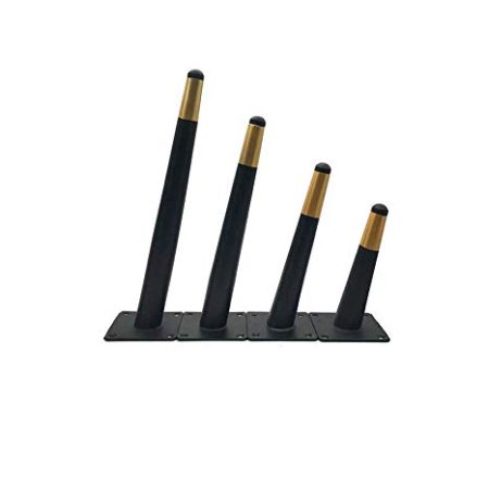 XXZG Möbel Beine Edelstahl-Sofa Schrank-Couchtisch Unterstützung Füße, DIY Hardware Möbel Zubehör, Geeignet Für Tv Schränke, Badezimmerschränke - Schwarz Gold (4er-Set)
