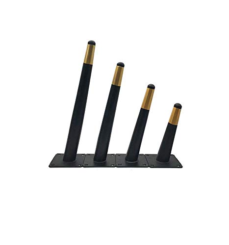 XXZG Möbel Beine Edelstahl-Sofa Schrank-Couchtisch Unterstützung Füße, DIY Hardware Möbel Zubehör, Geeignet Für Tv Schränke, Badezimmerschränke - Schwarz Gold (4er-Set)