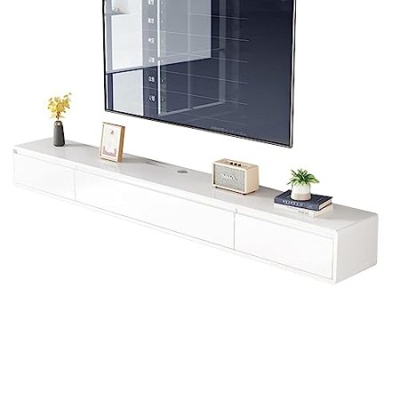 TV Lowboard - TV Schrank - Schwimmender Tv Schrank, Media Console Entertainment Center TV Regal, WiFi Router, DVD Aufbewahrungsregale, für PS4 Kabelbox, Spielekonsole, Streaming Media Geräte ( Color :